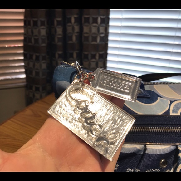 Coach Poppy SignatureDenim Glam Purse/Wristlet Set